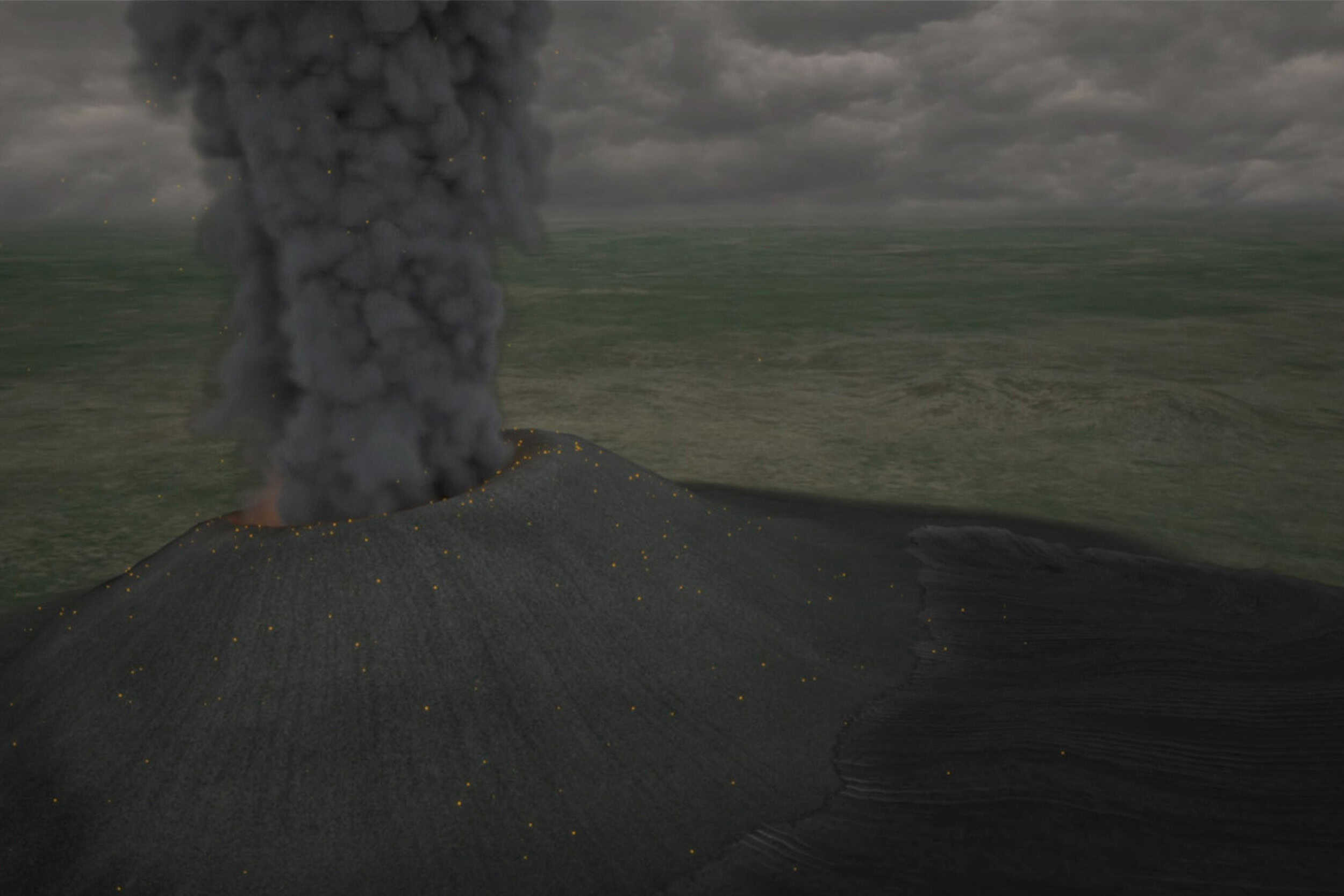 animation of eruption
