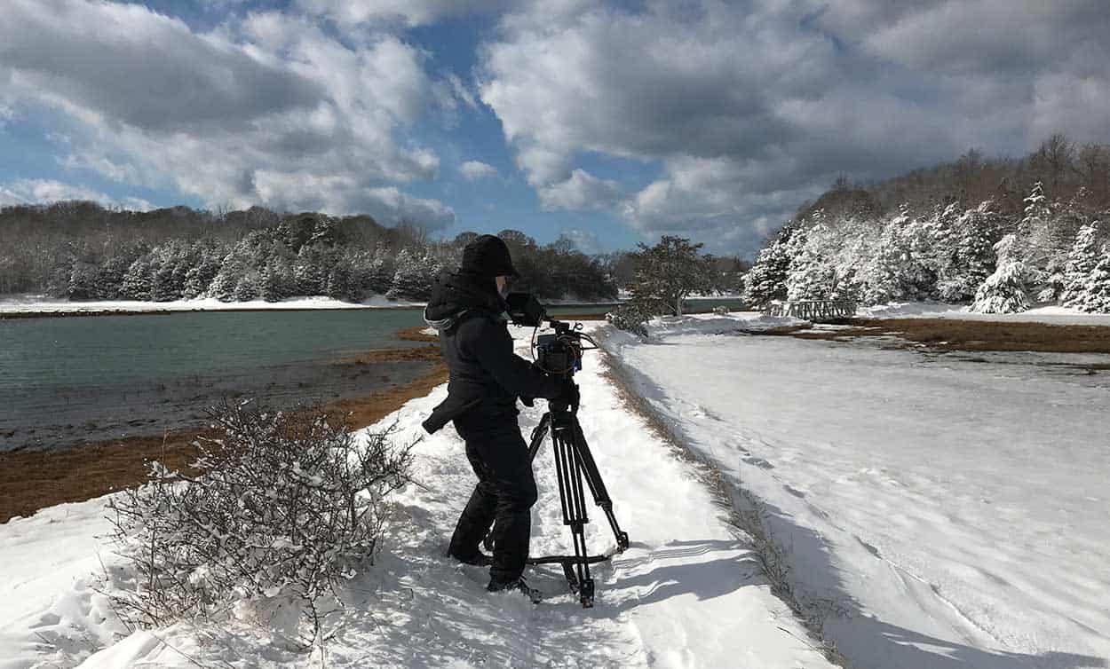 cinematographer in snow