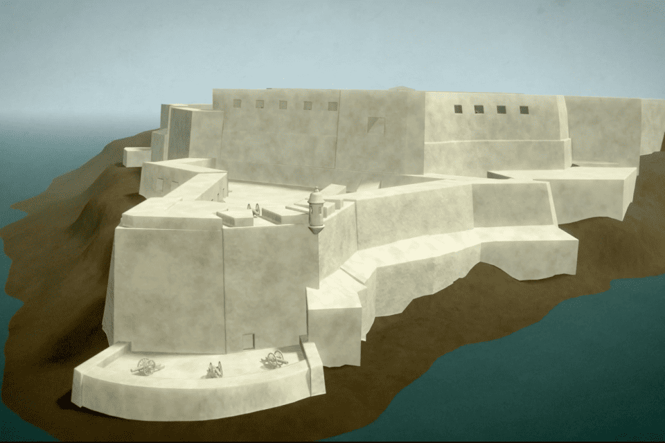 3D animation of fort